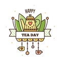 International Tea Day. Vector Illustration. Royalty Free Stock Photo