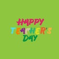 International Teacher day holiday greeting card. Vector.