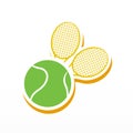 International tennis league emblem logo. Simple tennis logo. Sport logo template