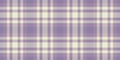 International textile texture background, gift paper check pattern vector. Traditional fabric seamless plaid tartan in pastel and