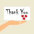 International Thank-You Day.A message on the palm of your hand Royalty Free Stock Photo