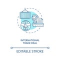 International trade deal concept icon