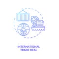 International trade deal concept icon