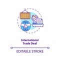 International trade deal concept icon