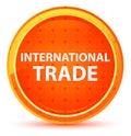 International Trade Natural Orange Round Button Royalty Free Stock Photo