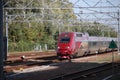 International train Thalys between Amsterdam and Paris passes station of Leiden. This is a bypass due to problems on the internati