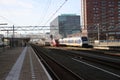 International train Thalys between Amsterdam and Paris passes station of Leiden. This is a bypass due to problems on the internat
