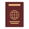 International travel passport document isolated