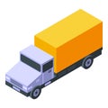 International truck home delivery icon, isometric style Royalty Free Stock Photo