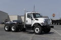 International Trucks HV Series display. International offers the HV in Concrete, Construction, Municipal or Utility models