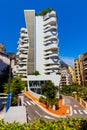 International University of Monaco building at French Riviera coast in Les Revoires district of Monaco Principate