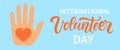 International volunteer day banner