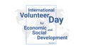 International Volunteer Day for Economic and Social Development holiday card. December 5 graphic poster