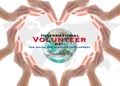 International volunteer day for social and economic development concept: Elements of this image furnished by NASA Royalty Free Stock Photo