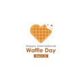 International waffle day logo design vector graphics Royalty Free Stock Photo