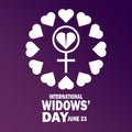 International Widows\' Day Vector illustration