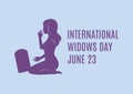 International Widows Day vector