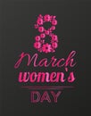 International Womans Day Holiday on Eight of March Royalty Free Stock Photo