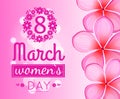 International Womans Day Holiday on Eight of March Royalty Free Stock Photo