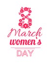 International Womans Day Holiday on Eight of March Royalty Free Stock Photo