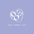 International women day greeting card Royalty Free Stock Photo