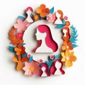 International Women\'s Day, female empowerment and uprising. Cutout art style.