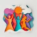 International Women\'s Day, female empowerment and uprising. Cutout art style.