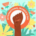 International Women`s Day, feminism, girl power, concept. Feminism symbol. Royalty Free Stock Photo