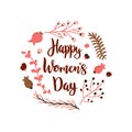 International Women`s Day. Hand drawn lettering