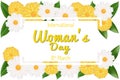 International Women`s Day. March 8th greeting card. Vector illustration background Royalty Free Stock Photo