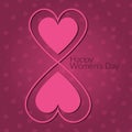 The international women's day on March 8th, Happy Women's Day greeting card or background Royalty Free Stock Photo