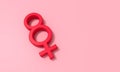 International women`s day poster of sign women ans 8 on pink background