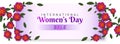International Women`s Day sale header or banner design.