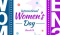 International Women\'s Day wallpaper with Typography and shapes, March 8 is celebrated as Women\'s Day Royalty Free Stock Photo