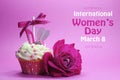 International womens day cupcake