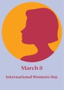 International womens day postcard for print