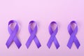 International Womens Day Purple Ribbon Symbol Royalty Free Stock Photo