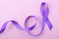 International Womens Day Purple Ribbon Symbol Royalty Free Stock Photo