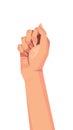 international womens day raised fist strong girl power concept female hand vertical
