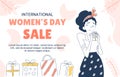 International womens day sale vector