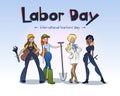 International Workers` Day Character Illustration