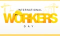 International Workers Day typography banner, 1st May