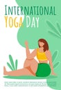 International yoga day brochure template