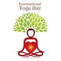 International yoga day poster design Royalty Free Stock Photo