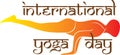 International yoga day poster design Royalty Free Stock Photo