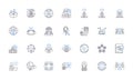 Internationalization line icons collection. Globalization, Multilingualism, Cultural diversity, Localization
