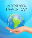 Internationnal Peace Day concept. Vector Illustration