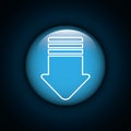 Interner download round icon Royalty Free Stock Photo