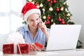 Interner shopping for christmas Royalty Free Stock Photo