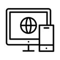 Internet access Isolated Vector icon which can easily modify or edit Royalty Free Stock Photo